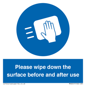 Please wipe down the surface before and after use
